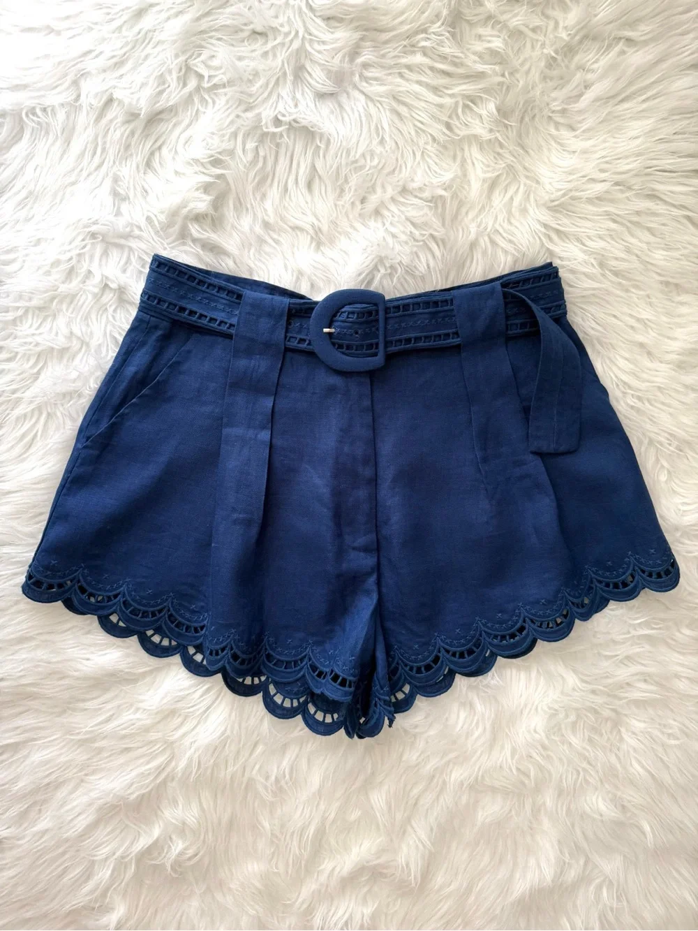 FARM Rio Richelieu Navy Blue Linen Shorts, NWT 🇧🇷 - Picture 8 of 15